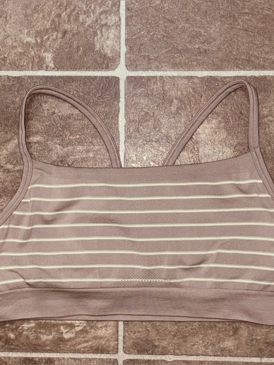 Patagonia Other - Patagonia Mauve Striped Sports Bralette with Cream Stripes - Size M NWOT